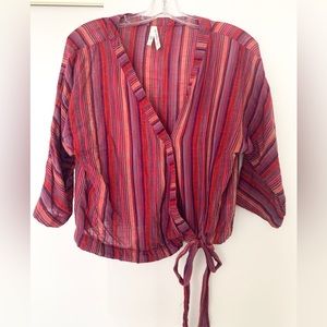 Cute cotton wrap top